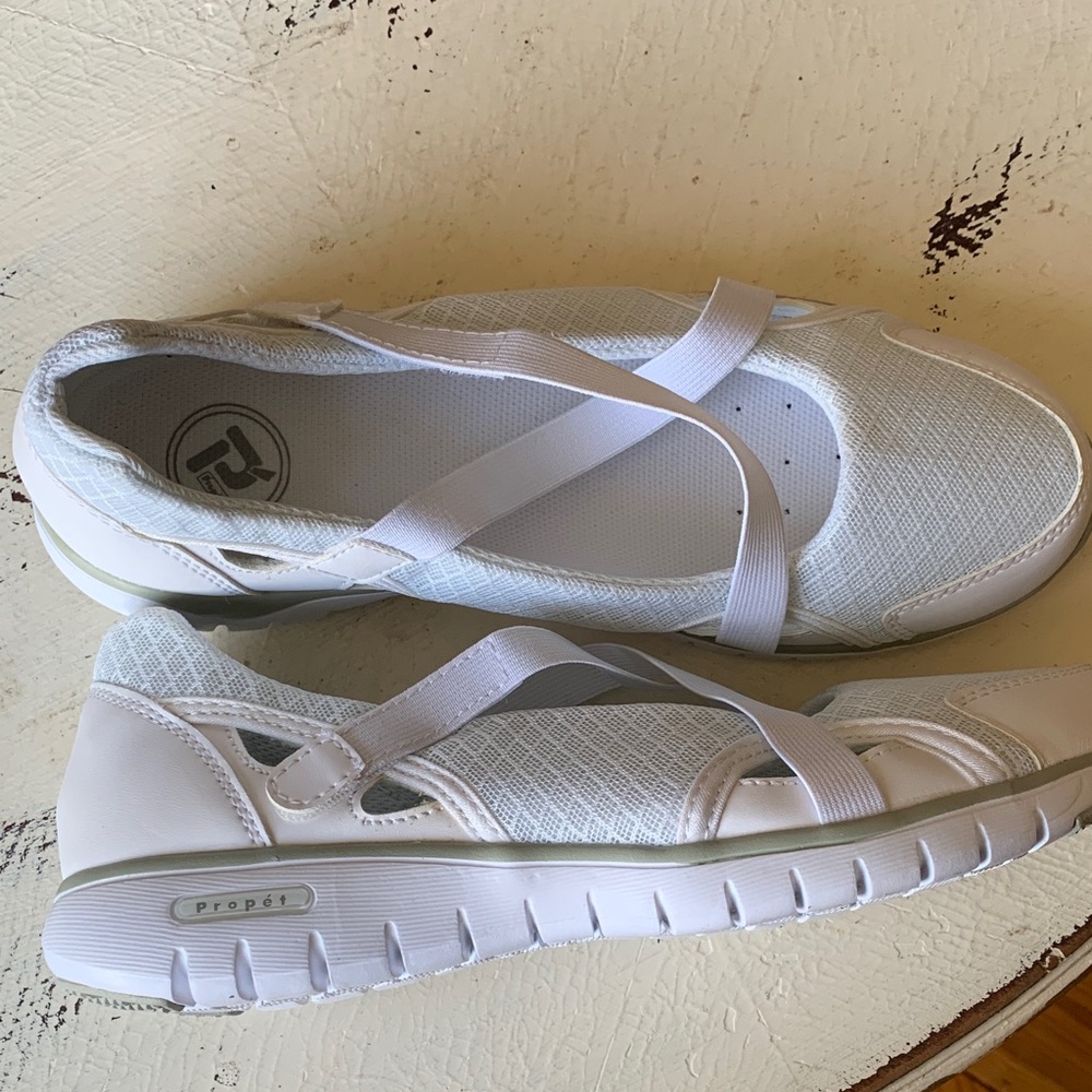 Propet Women's White Slip-On Sneakers